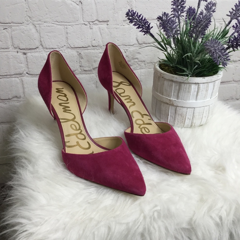Sam Edelman Magenta Suede Heels